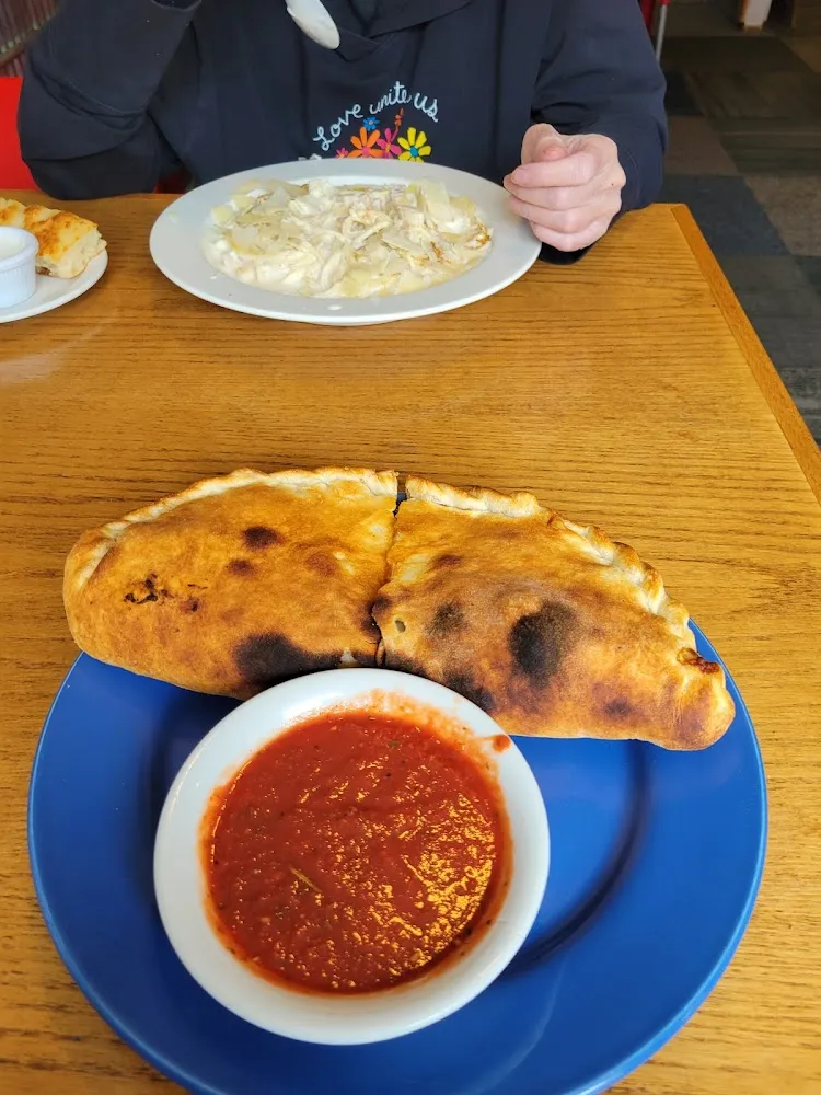 Pepperoni Green Pepper and Onion Calzone